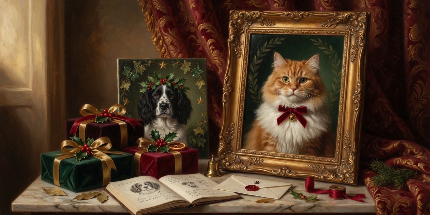 Pet Portrait Christmas Gifts: Ideas & Ordering Deadlines